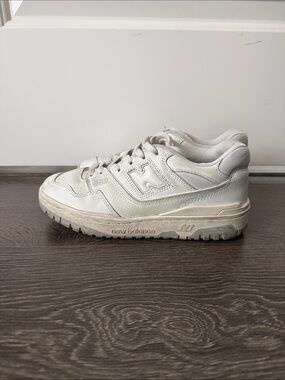 New Balance 550 White Leather Low-Top Sneakers